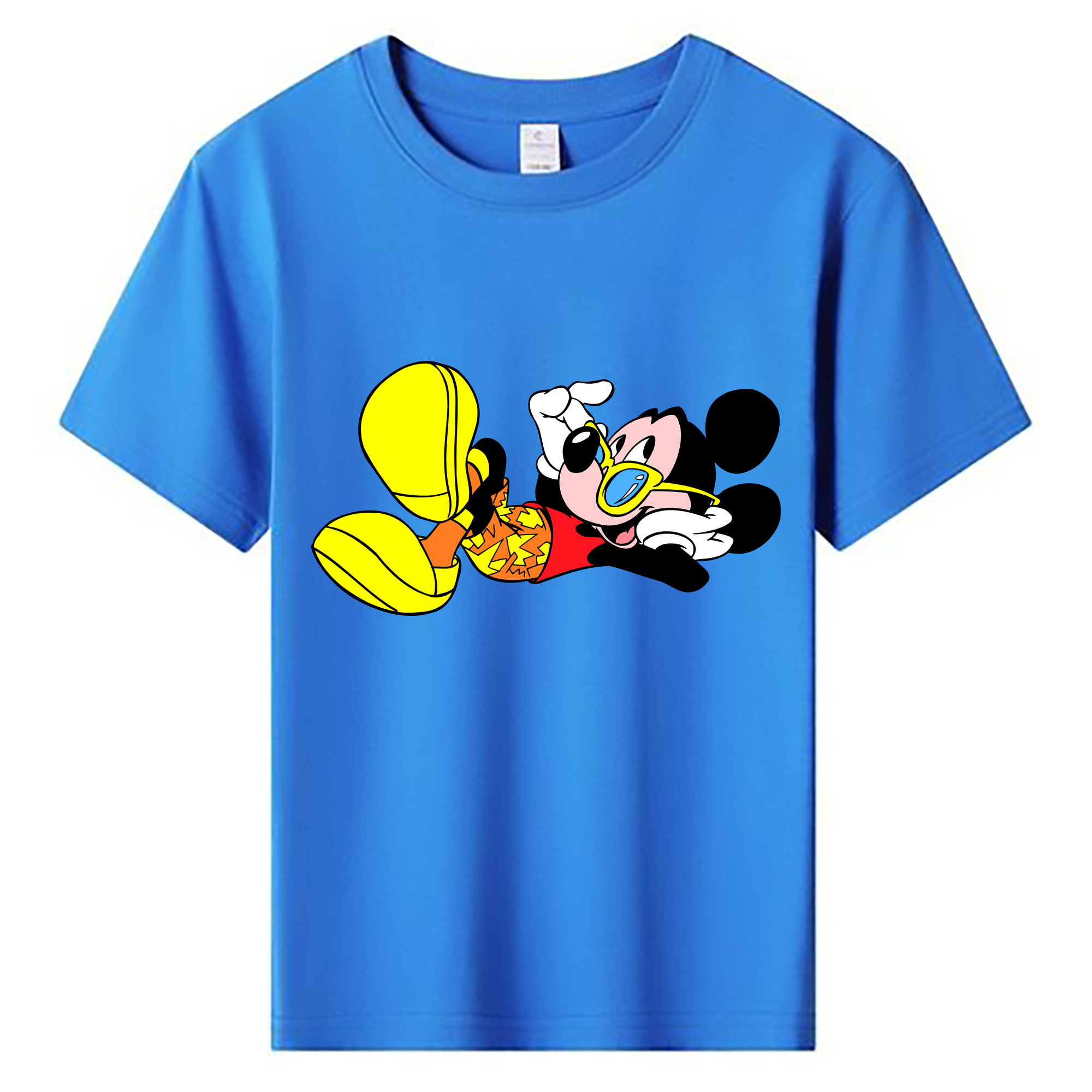 ミッキーマウス Mickey Mouse 綿100％キッズTシャツ（フロントプリント）